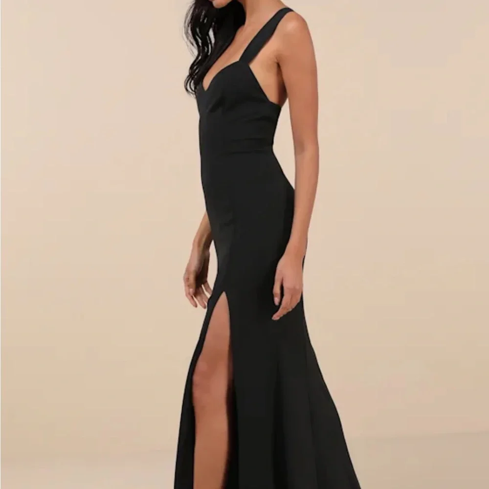 Taline Strappy Mermaid Evening Gown - Picture 3 of 6